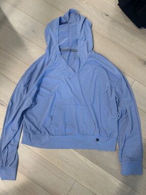 Prana Light Blue Heather Hooded Pullover